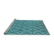 Sideview of Machine Washable Solid Light Blue Modern Rug, wshurb1196lblu