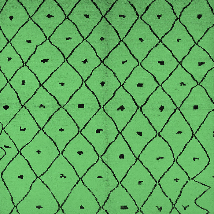 Square Solid Emerald Green Modern Rug, urb1196emgrn