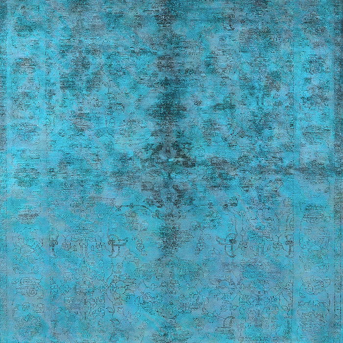 Machine Washable Oriental Light Blue Traditional Rug, wshurb1197lblu