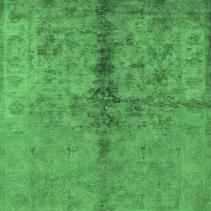 Machine Washable Oriental Emerald Green Traditional Area Rugs, wshurb1197emgrn