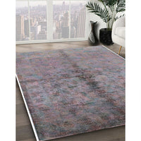 Mid-Century Modern Mauve Taupe Purple Oriental Rug, urb1197