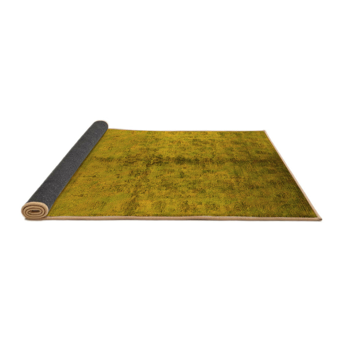 Sideview of Oriental Yellow Traditional Rug, urb1197yw