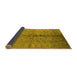 Sideview of Oriental Yellow Traditional Rug, urb1197yw