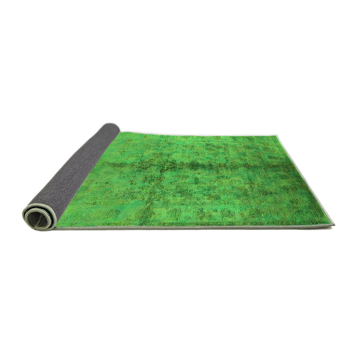 Sideview of Oriental Green Traditional Rug, urb1197grn