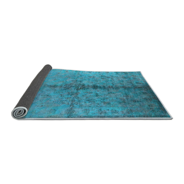 Sideview of Oriental Light Blue Traditional Rug, urb1197lblu