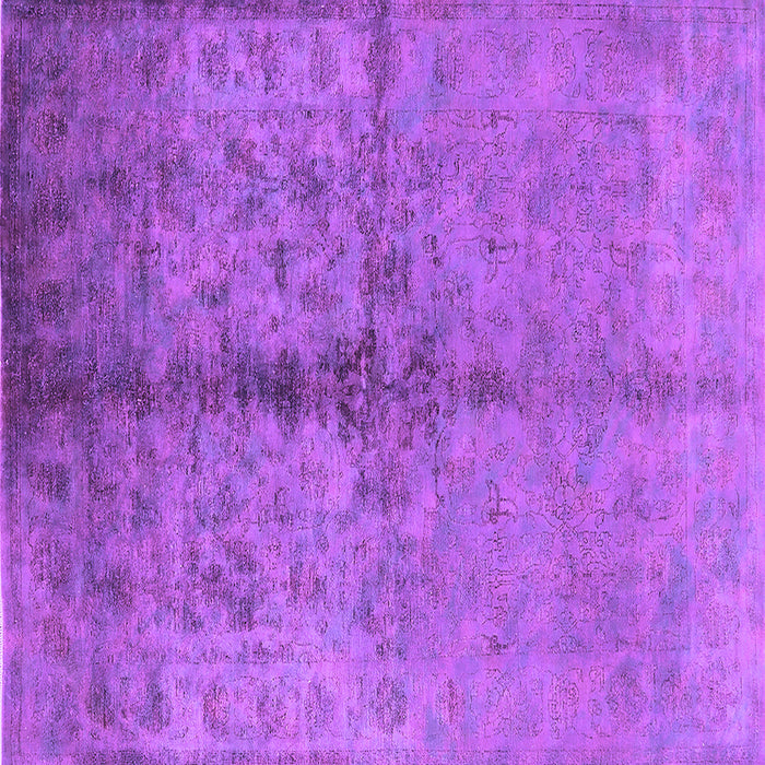 Square Oriental Purple Traditional Rug, urb1197pur