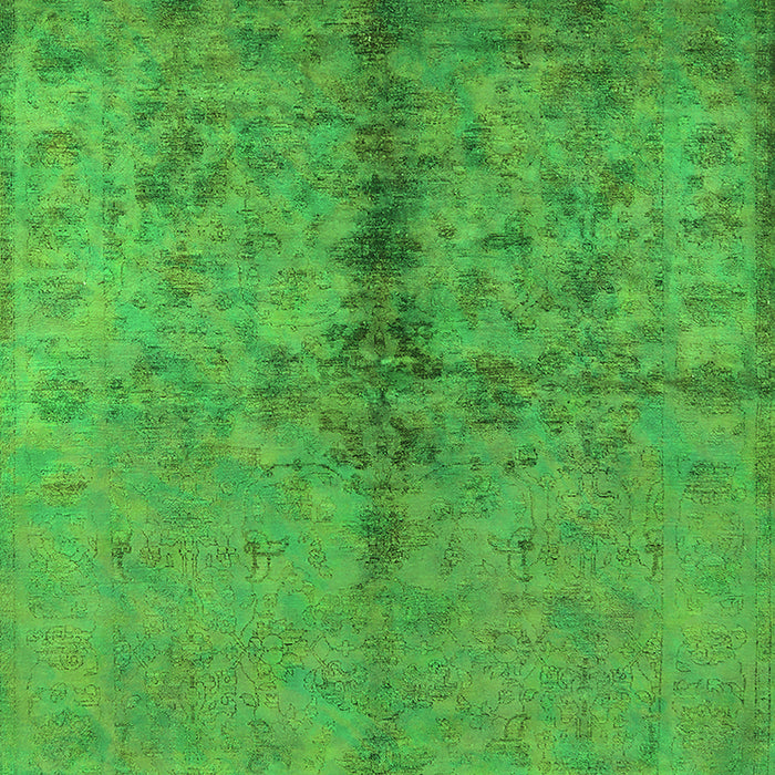 Machine Washable Oriental Green Traditional Area Rugs, wshurb1197grn