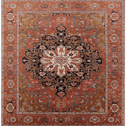 Square Machine Washable Industrial Modern Light Copper Gold Rug, wshurb1198