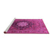 Sideview of Machine Washable Oriental Pink Industrial Rug, wshurb1198pnk