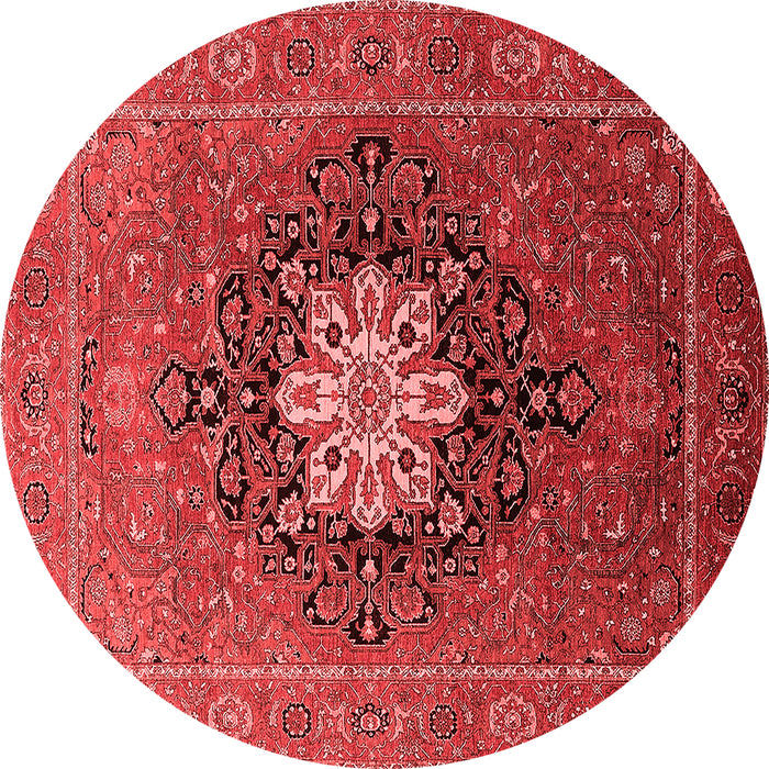 Machine Washable Oriental Red Industrial Rug, wshurb1198red