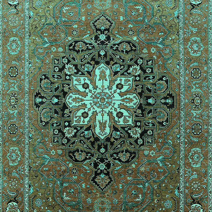 Oriental Turquoise Industrial Rug, urb1198turq
