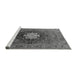 Sideview of Machine Washable Oriental Gray Industrial Rug, wshurb1198gry