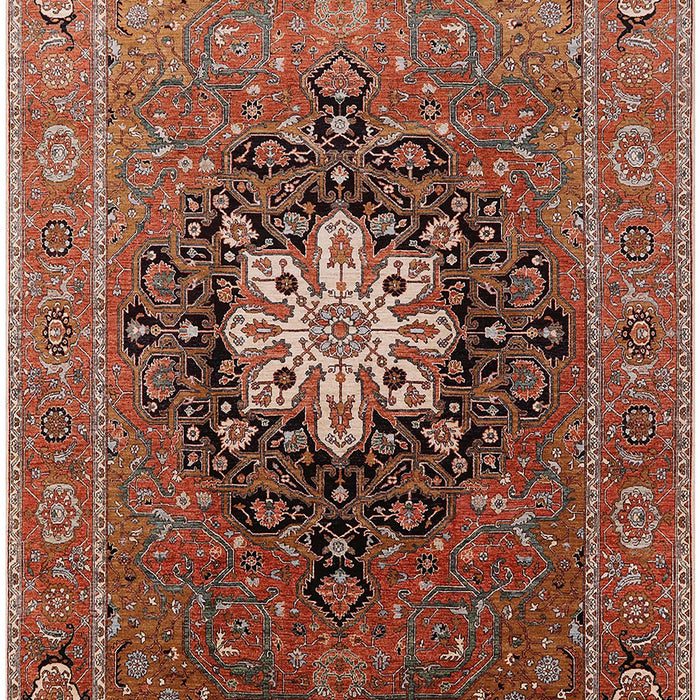 Mid-Century Modern Light Copper Gold Oriental Rug, urb1198