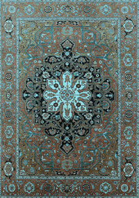 Oriental Light Blue Industrial Rug, urb1198lblu