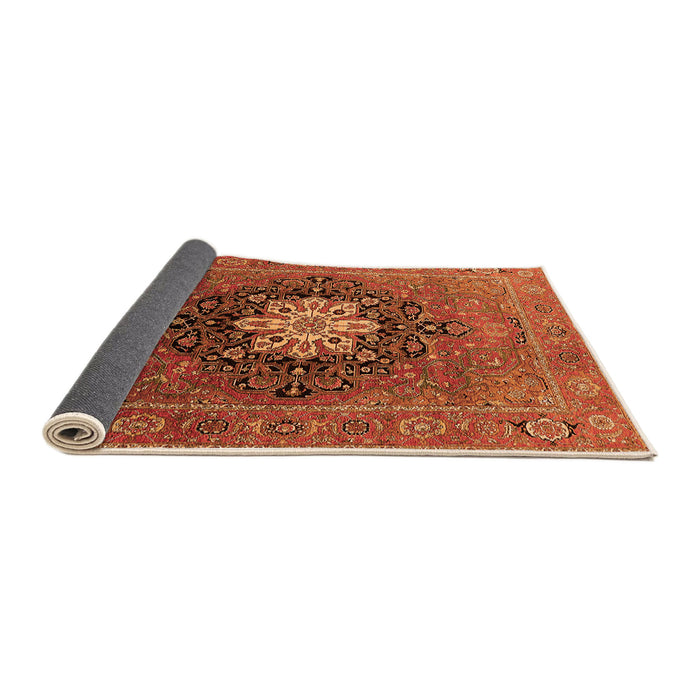Sideview of Oriental Orange Industrial Rug, urb1198org