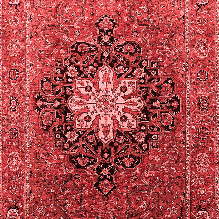 Machine Washable Oriental Red Industrial Rug, wshurb1198red