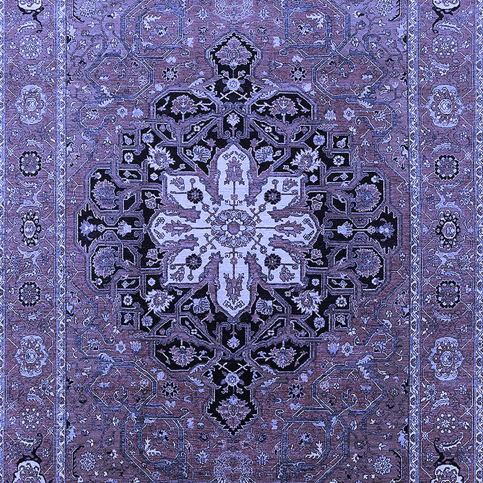 Machine Washable Oriental Blue Industrial Rug, wshurb1198blu