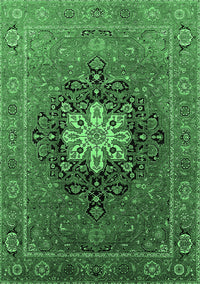 Oriental Emerald Green Industrial Rug, urb1198emgrn