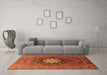 Machine Washable Oriental Orange Industrial Area Rugs in a Living Room, wshurb1198org