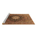 Sideview of Machine Washable Oriental Brown Industrial Rug, wshurb1198brn