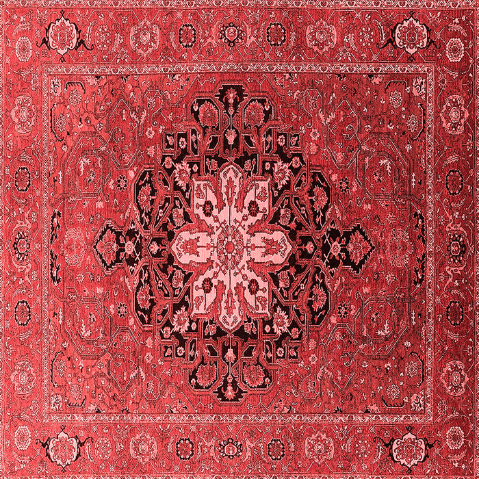 Machine Washable Oriental Red Industrial Rug, wshurb1198red