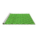 Sideview of Machine Washable Solid Green Modern Area Rugs, wshurb1199grn