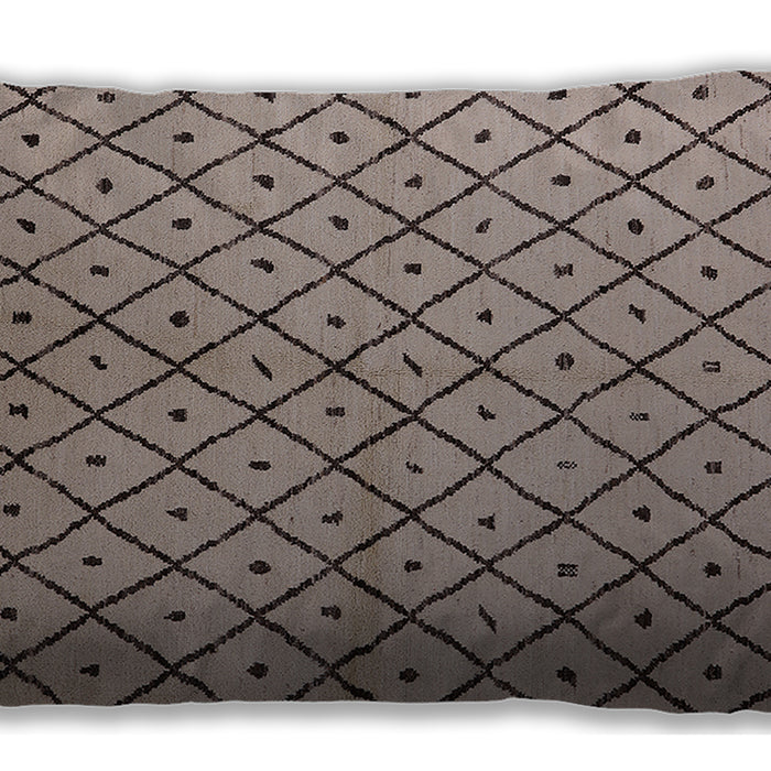 Mid-Century Modern Urban Puce Purple Lumbar Throw Pillow, 13 inch by 19 inch, lburb1199