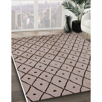 Mid-Century Modern Puce Purple Solid Rug, urb1199