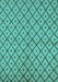 Machine Washable Solid Turquoise Modern Area Rugs, wshurb1199turq