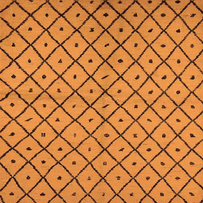 Square Machine Washable Solid Orange Modern Area Rugs, wshurb1199org