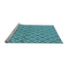 Sideview of Machine Washable Solid Light Blue Modern Rug, wshurb1199lblu