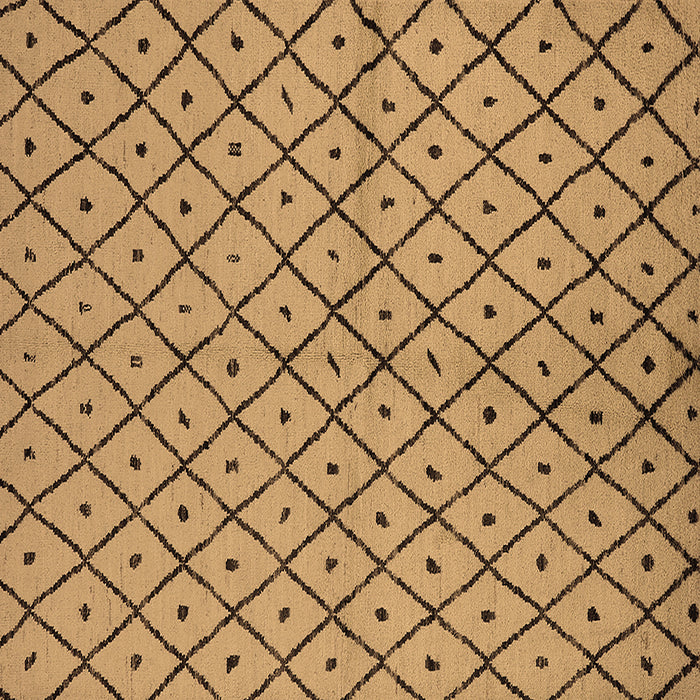 Square Machine Washable Solid Brown Modern Rug, wshurb1199brn