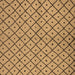 Square Machine Washable Solid Brown Modern Rug, wshurb1199brn