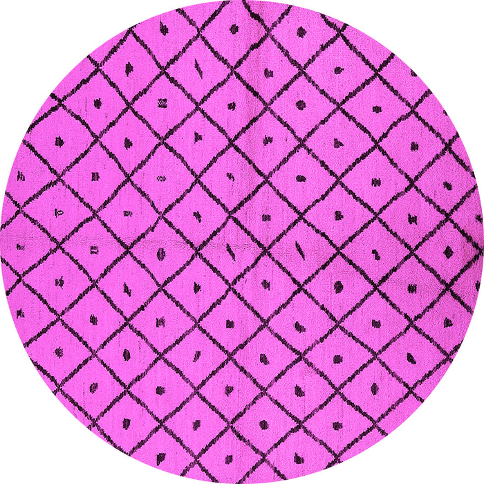 Round Solid Pink Modern Rug, urb1199pnk