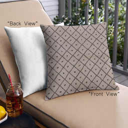 Front View of Mid-Century Modern Urban Square Puce Purple Throw Pillow, 18 inch by 18 inch, pwurb1199