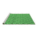 Sideview of Machine Washable Solid Emerald Green Modern Area Rugs, wshurb1199emgrn