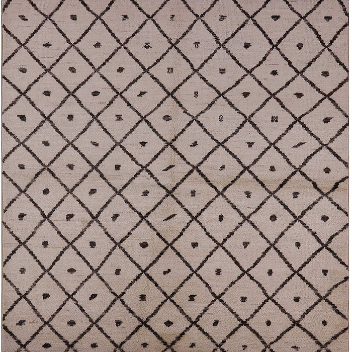 Square Mid-Century Modern Puce Purple Solid Rug, urb1199