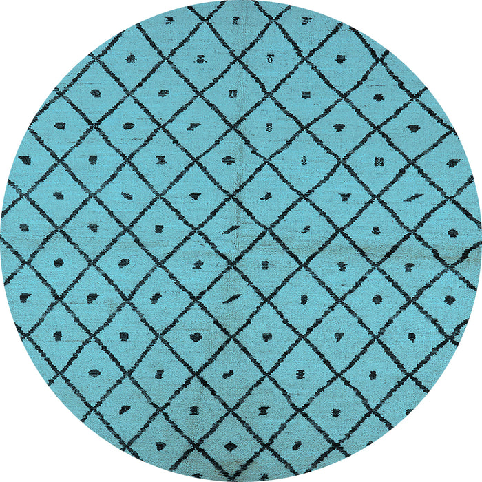 Round Solid Light Blue Modern Rug, urb1199lblu