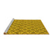 Sideview of Machine Washable Solid Yellow Modern Rug, wshurb1199yw