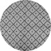 Round Solid Gray Modern Rug, urb1199gry