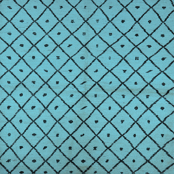 Square Machine Washable Solid Light Blue Modern Rug, wshurb1199lblu