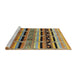 Sideview of Machine Washable Industrial Modern Brass Green Rug, wshurb1200