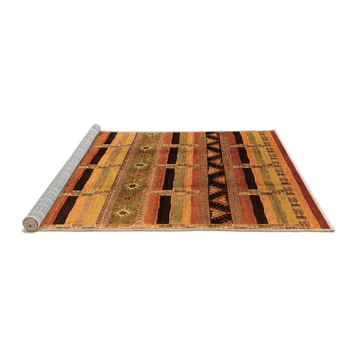 Sideview of Machine Washable Oriental Orange Industrial Area Rugs, wshurb1200org