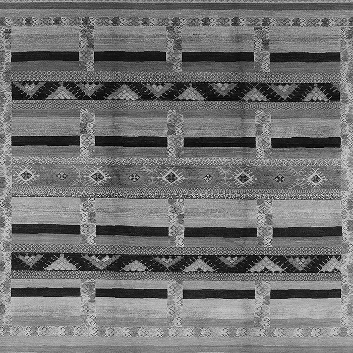 Square Oriental Gray Industrial Rug, urb1200gry