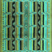 Square Oriental Turquoise Industrial Rug, urb1200turq