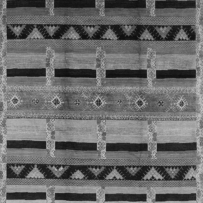 Machine Washable Oriental Gray Industrial Rug, wshurb1200gry