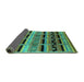 Sideview of Oriental Turquoise Industrial Rug, urb1200turq