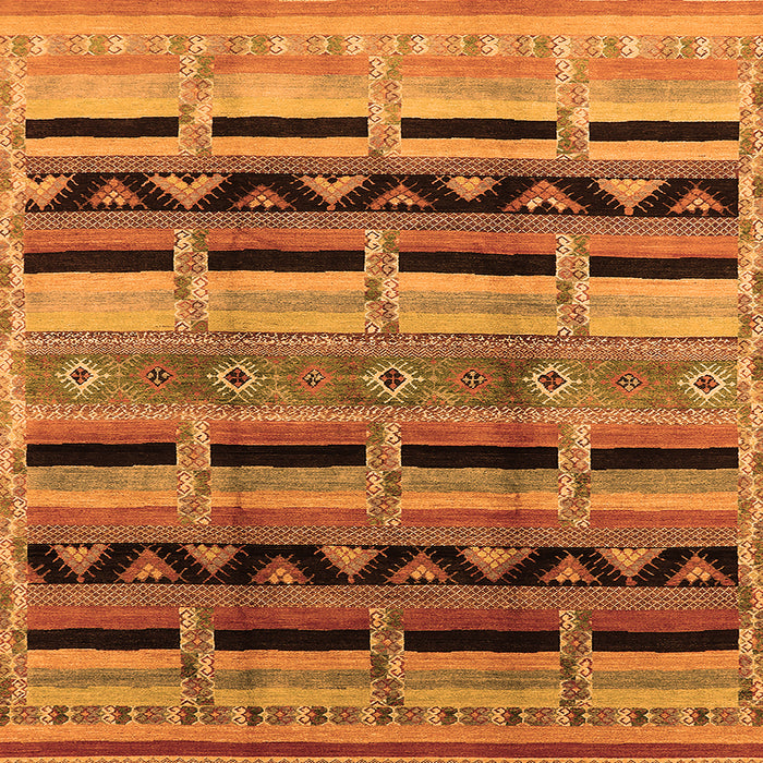 Square Oriental Orange Industrial Rug, urb1200org