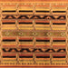 Square Oriental Orange Industrial Rug, urb1200org