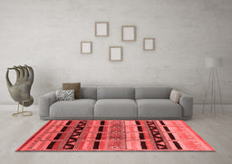 Industrial Red Washable Rugs